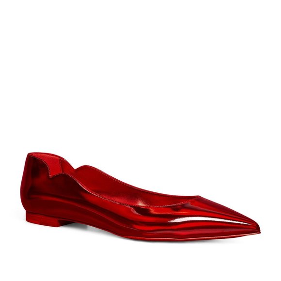 Christian Louboutin Shoes - Christian Louboutin HOT CHICKITA Scallop Patent Ballerina Flat Shoes Loubi